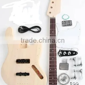 Unfinished DIY Electric Bass Guitar Kits thumbnail-1