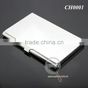 High Polished Mirror Effect Stainless Steel Blank Silver Metal Credit Card Holder thumbnail-2