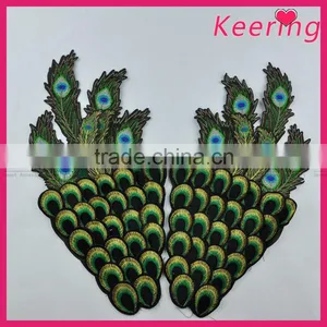 Handmade Peacock Applique Embroidery Designs for Wedding Dress Decoration thumbnail-5