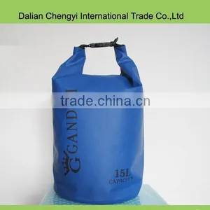 Manual Solid Color 600D PVC Waterproof Sports Beach Dry Bag thumbnail-1