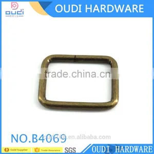 Metal Rectangle Buckles Finished in Antique Brushed Brass Decorative in Bag Strap thumbnail-3