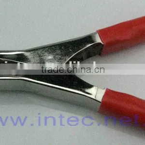 Jumper Wires Alligator Crocodile Roach Test Clip Plastic Handles Crocodile Clips 100mm Red Color I00120 thumbnail-1