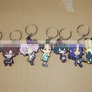 Colorful 3D Plastic Soft Pvc Carton Key Chain thumbnail-1