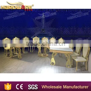 Dubai New Design Crescent Table LED Stainless Steel Wedding Table thumbnail-2