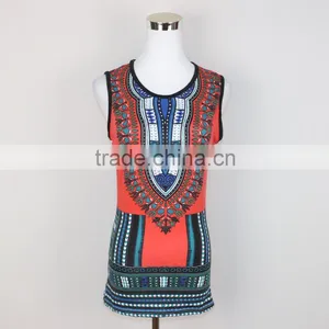 Wholesale Fashion Printed Cheap Price African Dashiki Women Tank Tops thumbnail-2