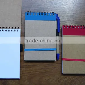 Promotion Cheap and Popular 140x90mm Recycle Notebook With Pen thumbnail-1