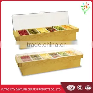 Wooden Condiment Caddy Best Quality Wooden Condiment Caddy thumbnail-1