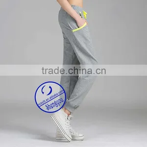 2015 Custom Newest Design Woman Grey Fitted Jogger Pants thumbnail-3