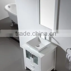 Fashional Modern Floor Standing Solid Wooden Bathroom Furniture for Villa thumbnail-3