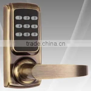 New Zinc Alloy Handle Push Button Digital or Key Code Door Locks thumbnail-4