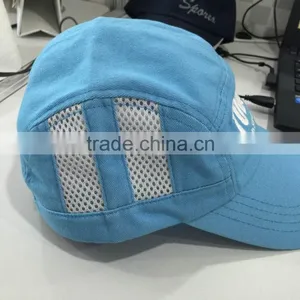 100% Cotton Emboridered Logo Multi Panel Women Sports Cap Summer Cap Golf Cap Baseball Cap and Hat With Mesh Vent Panel thumbnail-2