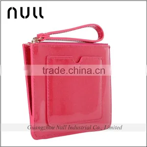 Hot Selling Candy Colorful Patent Leather Outside Pocket Zipper PU Wallet for Girl thumbnail-5