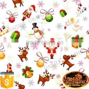 Happy Christmas Dazzle Graphic No.DGLGD022 Water Transfer Printing Material Hydrographic Printing thumbnail-1