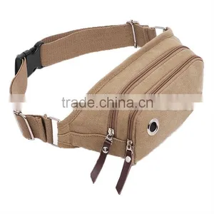 China Manufacturer Fashion Canvas Waist Pouch for Men H0097 thumbnail-1