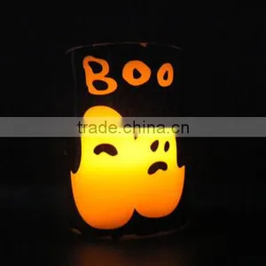 Decal Halloween Holiday Decoration Led Wax Candle With Timer thumbnail-1