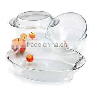 High Borosil Clear Glass Oval Baking Dish/round Pyrex Glass Baking Dish thumbnail-1