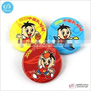 2016 OEM Promotion Gift Cartoon Printed Custom Tinplate Badge thumbnail-1