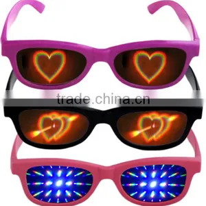 2016 Newest Most Hot Selling Custom Logo Plastic Diffraction Glasses With Multiple Colors thumbnail-1