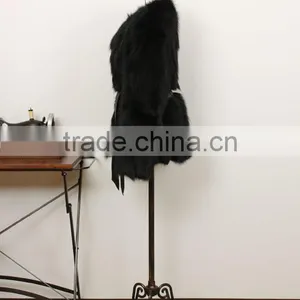 New Fashion Black High Quality Sex Fox Fur Coat Woman thumbnail-2