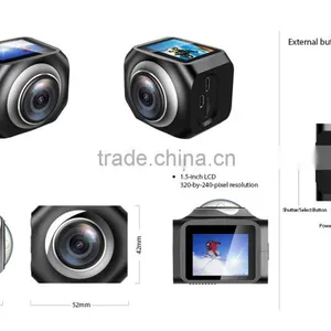 360-degree Video Camera 1440p FHD Wifi 8 Effects ,VR Panoramic Action Camera 2.4G Remote Optinal thumbnail-2