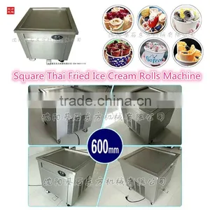 1DA1 Special Big Square Pot 600*600mm Thai Fried Ice Cream Roll Machine for Sale thumbnail-1