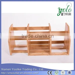 Expandable Bamboo Desktop File Folder Rack Book Holder thumbnail-1