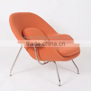 Furniture Factory Wholesale Fiberglass Lounge Womb Leisure Chair With Cushion Cashmere Womb Chair thumbnail-2