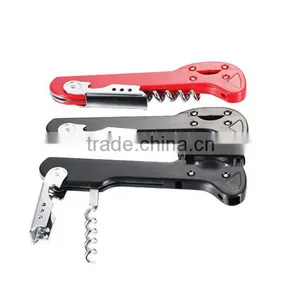 Bar Tools Wine Bottle Opener Wine Corkscrew Metal Stainless Steel Waiter's Wine Opener With Knife thumbnail-4
