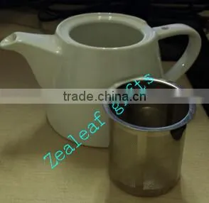 Stump Ceramic Tea Pot With Stainless Steel Lid and Filter thumbnail-1