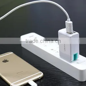 Original USAMS Foldable Square Double USB Fast Charger For Apple / Smartphone / PSP Mobile Phone Travel Charger thumbnail-5