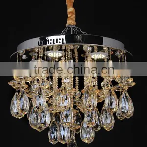 WD-6908PA/PLA Ellipse Champagne Gold K9 Top Grade Crystal Pendant Light thumbnail-1