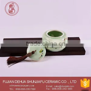 Customized Ceramic Jar With Lid For Tea, Sugar,Candy thumbnail-1