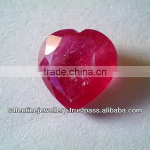 Beautiful Lab Created Red Heart Shaped Ruby Stones for Fashion Jewelry, Princess Cut Ruby Stone, Gemstones Wholesale Heart Shape thumbnail-1