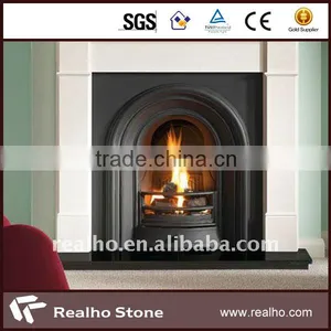 Low Price Colorful Artical Quartz Stone White Fireplace thumbnail-2