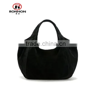Black Fleece Tote Bag Big Polyester Shopping Bag thumbnail-1