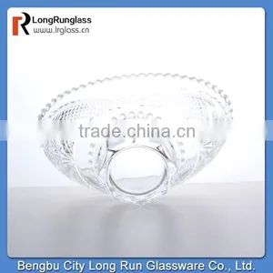 Longrun Hot New Products for 2015 632g High White Glass Material Glass Fruit Plate,paty Use Plate Carving Plate Wholesale Price thumbnail-4