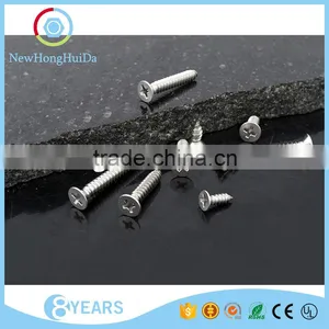 China Supplier 304 Stainless Steel Flat Head Cross Recessed Tapping Screw thumbnail-2