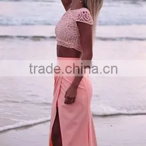 New Stylish Lady Women's Sleeveless O-neck Party Cocktail Skirt And Top Set Dress thumbnail-2