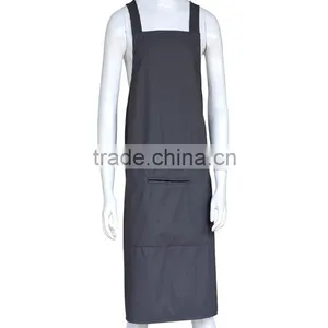 Sexy Design Black PU Kitchen Waist Pocket Waterproof Apron thumbnail-1