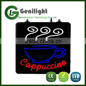 Cappuccino Coffee LED Animated Store Business Neon Sign for Shop thumbnail-1