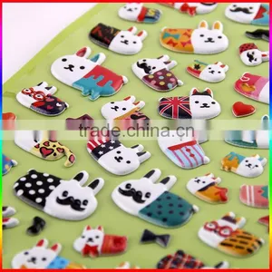Decorative Lovely Cartoon EVA Foam Puffy Sticker for Kids thumbnail-2