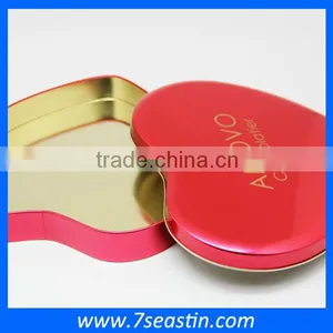 Christmas Gift Chocolate Cookie Tin Box With Heart Shaped Food Grade Metal Empty Tin Box thumbnail-3