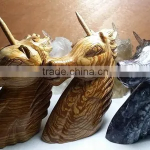 Wholesale Polished Crystal Gift Items Unicorn ,Carving Stone for Crafts thumbnail-4
