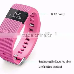Fashion Heart Rate Monitor Smart Band Inteligente Pulse Silicon Wristband Sport Wristband OLED Display Smart Bracelet TW64 Plus thumbnail-3