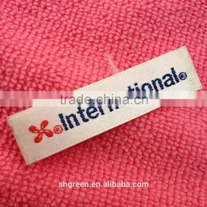 Hot Cut Fabric End Folding Main Woven Labels for Garment thumbnail-1