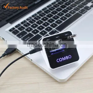 Promotional 4ports 2.0 USB HUB/SD/TF/M2 Card Reader/combo Usb Hub 2.0 Card Reader thumbnail-4