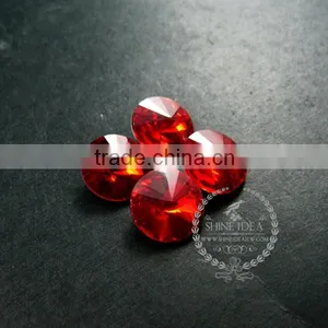 14mm Red Glass Round Satellite Sharp Cabochon for DIY Earrings,rings Supplies 4110102 thumbnail-2
