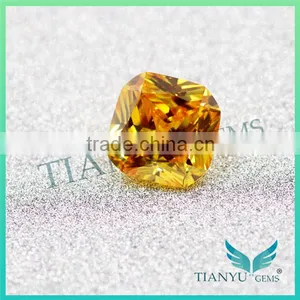 5A High Quality Light Yellow Cubic Zirconia 6*6mm Special Cut Gemstone thumbnail-6