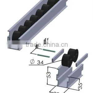 JY-2045E|Aluminium Frame Roller Track With Multi-color Wheels| Portable Plastic Roller Wheels Conveyor Belt thumbnail-3