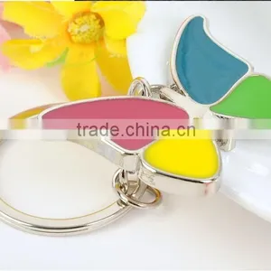 XL-WH51102 New Arrival Key Chain Alloy Butterfly Colored Oil Dropping Alloy Key Chain thumbnail-1